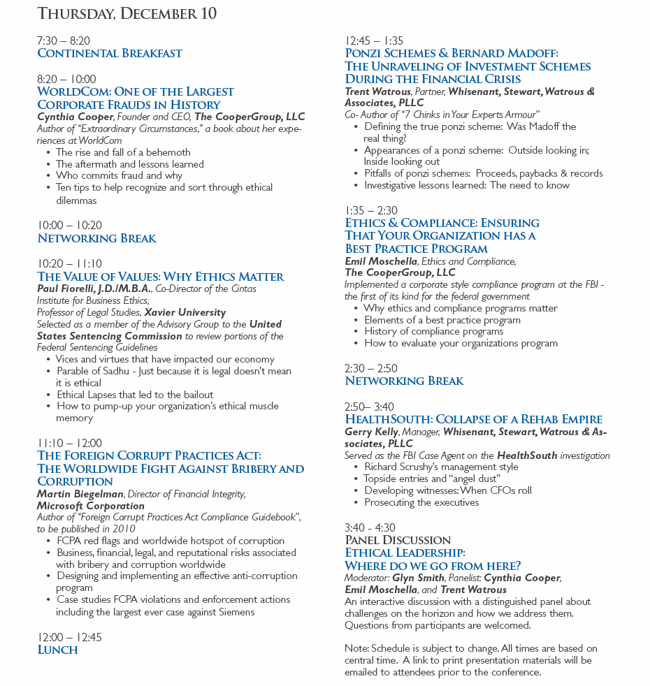 Agenda day 2